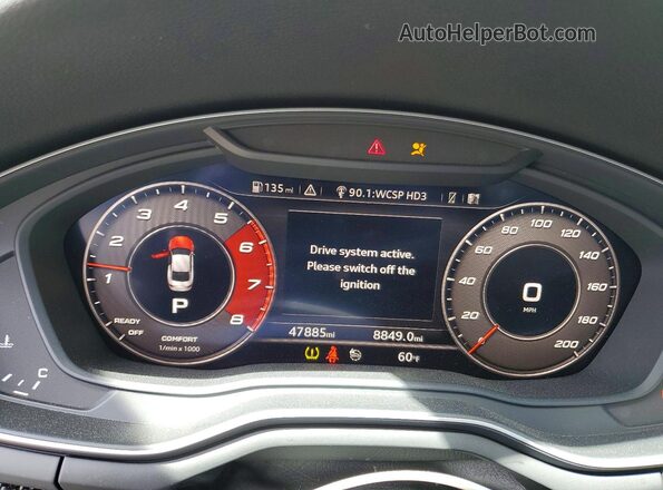 WUAPWAF56KA907213 2019 AUDI RS5 Gray Widok zestawu wskaźników