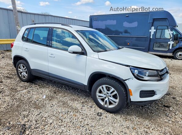 WVGAV7AX9GW607205 2016 VOLKSWAGEN TIGUAN Белый Передняя правая четверть