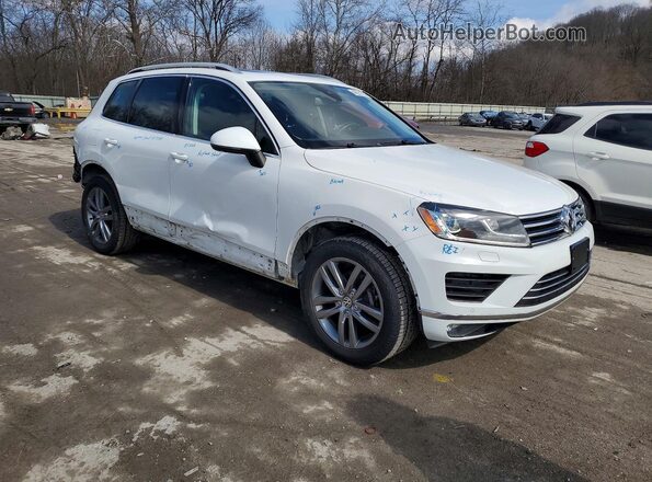 WVGEF9BP3GD012760 2016 VOLKSWAGEN TOUAREG Белый Передняя правая четверть