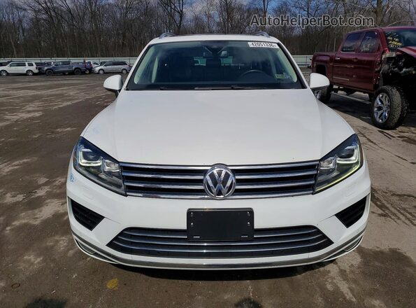WVGEF9BP3GD012760 2016 VOLKSWAGEN TOUAREG Белый Вид спереди