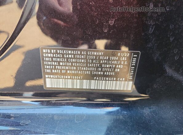 WVWG87CD3NW159047 2022 VOLKSWAGEN GTI Черный Вид подкапотного пространства