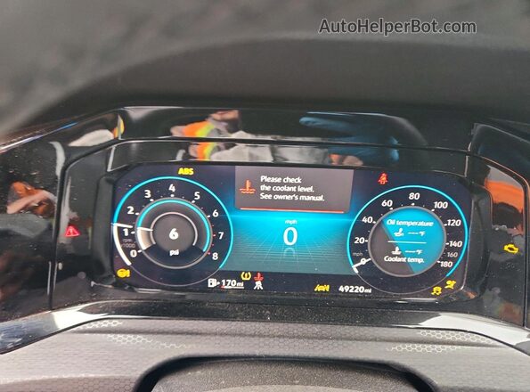 WVWH87CD2NW178631 2022 VOLKSWAGEN GTI Синий Вид щитка приборов