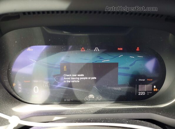 YSMFD3KA9RL225751 2024 POLESTAR 2 Blue Instrument cluster view