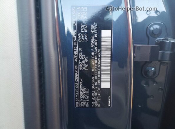 YV4062PE8R1149045 2024 VOLVO XC90 Серый Панорамный вид салона 360°