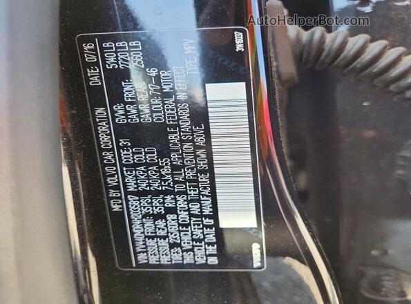 YV440MDR4H2035817 2017 VOLVO XC60 Black Widok komory silnika