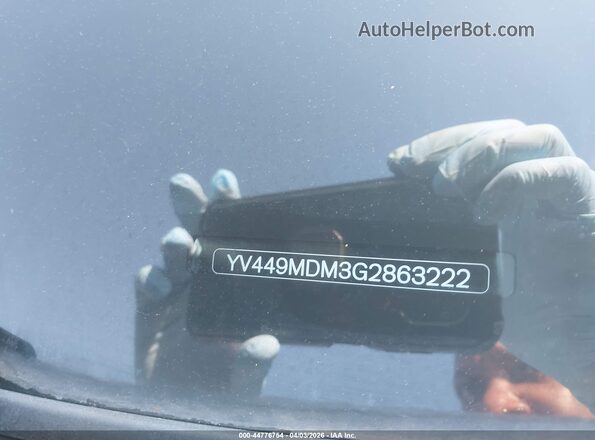 YV449MDM3G2863222 2016 VOLVO XC60 White Вид підкапотного простору