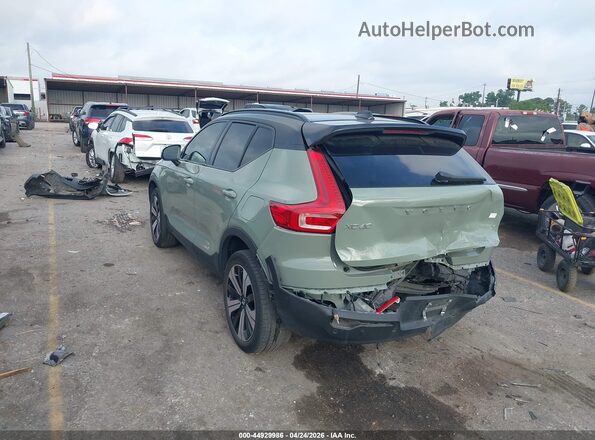 YV4ED3UL2P2956043 2023 VOLVO XC40 RECHARGE PURE ELECTRIC Green Հետևի ձախ