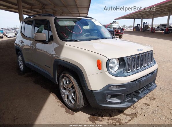 ZACCJABT1GPD83247 2016 JEEP RENEGADE Бежевый Передняя правая четверть