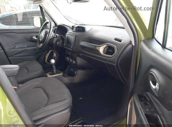 ZACCJABW1GPD69407 2016 JEEP RENEGADE Зеленый Вид салона спереди