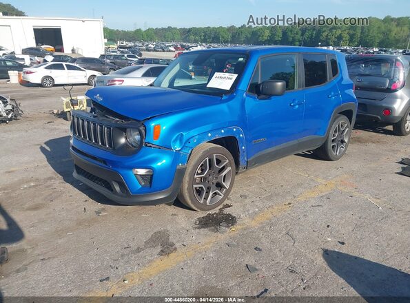ZACNJAABXLPL94353 2020 JEEP RENEGADE Blue Առջևի ձախ երեք քառորդ տեսարան