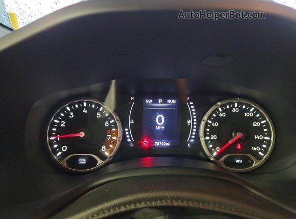 ZACNJABB2LPL27082 2020 JEEP RENEGADE Gray ხელსაწყოთა პანელის ხედი