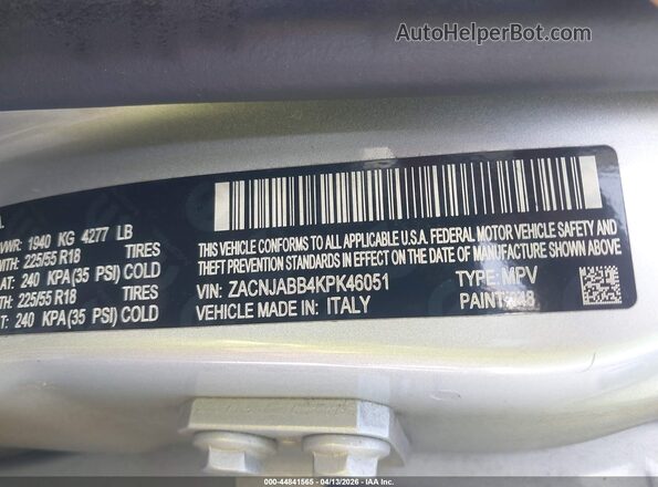 ZACNJABB4KPK46051 2019 JEEP RENEGADE Silver Widok komory silnika