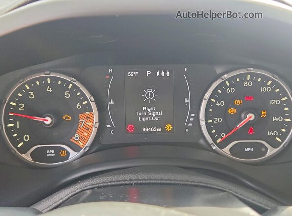ZACNJABB5KPK42753 2019 JEEP RENEGADE Gray Vista del cuadro de instrumentos