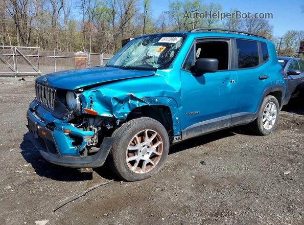 ZACNJBAB7LPL54835 2020 JEEP RENEGADE Blue Առջևի ձախ երեք քառորդ տեսարան