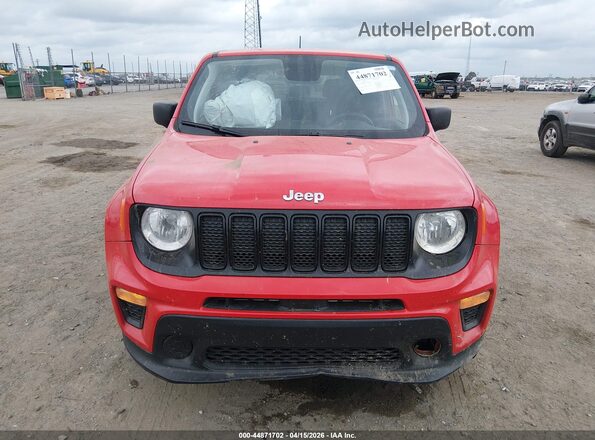 ZACNJBAB9LPL78134 2020 JEEP RENEGADE Red Instrument cluster view
