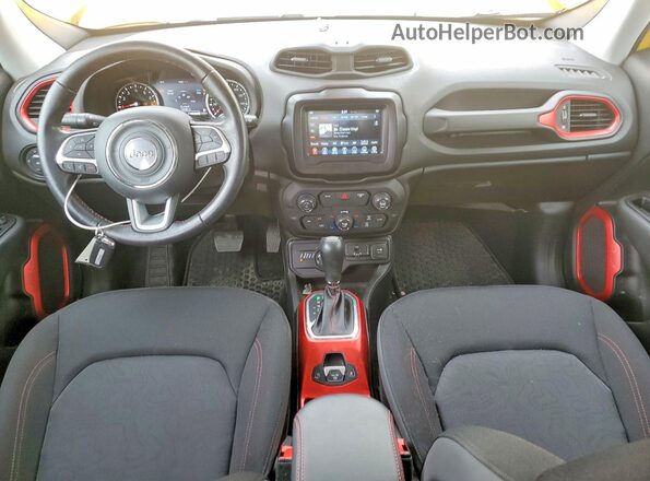 ZACNJBC14KPJ90480 2019 JEEP RENEGADE Желтый Вид панели приборов