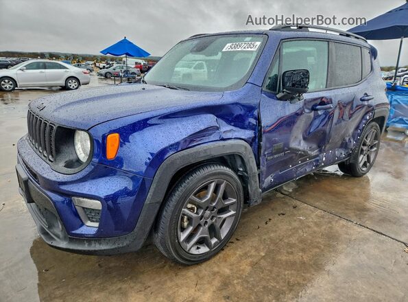 ZACNJCBB8MPM66565 2021 JEEP RENEGADE Blue Front left