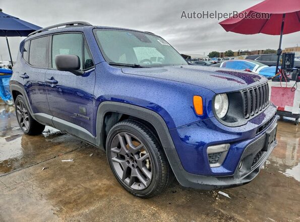 ZACNJCBB8MPM66565 2021 JEEP RENEGADE Blue Front right