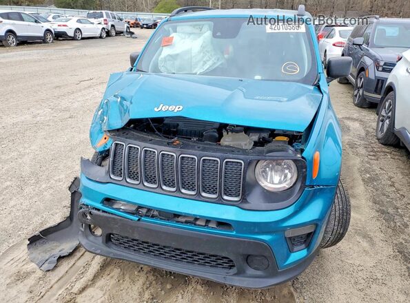 ZACNJDA14NPN79297 2022 JEEP RENEGADE Turquoise Vista frontal