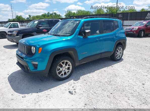 ZACNJDB10NPN98752 2022 JEEP RENEGADE Teal Front left