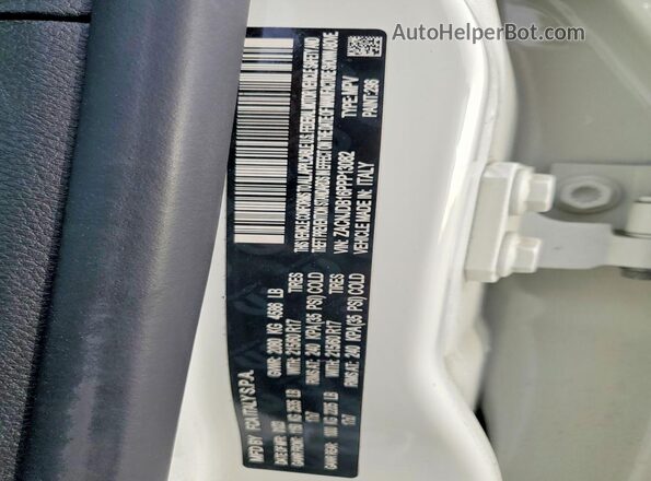 ZACNJDB16PPP13082 2023 JEEP RENEGADE Белый Вид наклейки с VIN-кодом