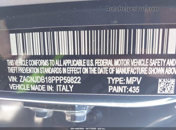 ZACNJDB18PPP59822 2023 JEEP RENEGADE Синий Вид подкапотного пространства