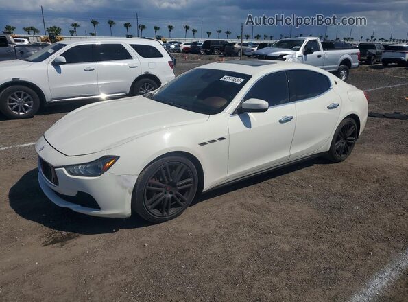 ZAM57RSA2H1220964 2017 MASERATI GHIBLI Белый Передняя левая четверть