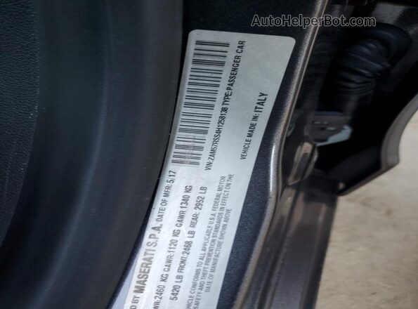 ZAM57RSS4H1258138 2017 MASERATI GHIBLI Black Widok komory silnika