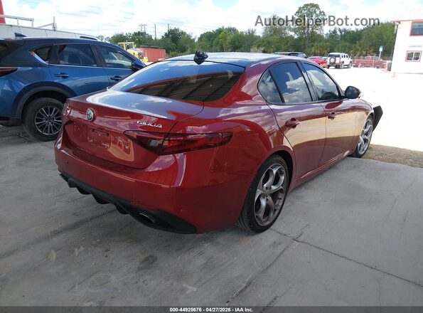 ZARFAECN5J7580985 2018 ALFA ROMEO GIULIA Red უკანა მარჯვენა