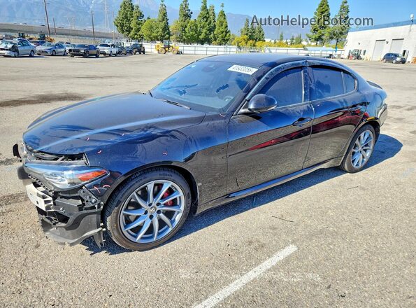 ZARFAMBN1N7652766 2022 ALFA ROMEO GIULIA Черный Передняя левая четверть