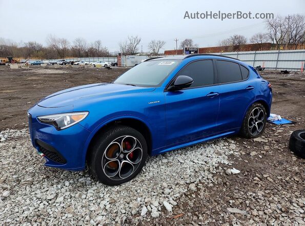 ZASPAKBN3N7D38188 2022 ALFA ROMEO STELVIO Blue Przód lewy
