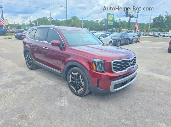 5XYP6DGC7PG388692 2023 KIA TELLURIDE Темно-бордовый Задняя левая четверть