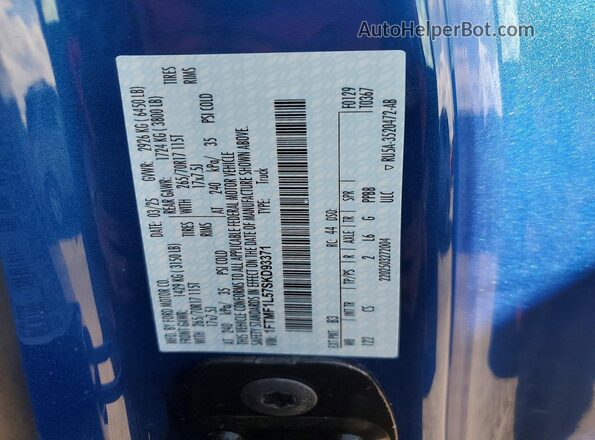 1FTMF1L57SKD93371 2025 FORD F150 Синий Вид подкапотного пространства