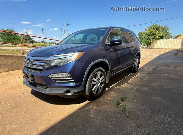 5FNYF6H34HB101039 2017 HONDA PILOT Синий Задняя правая четверть