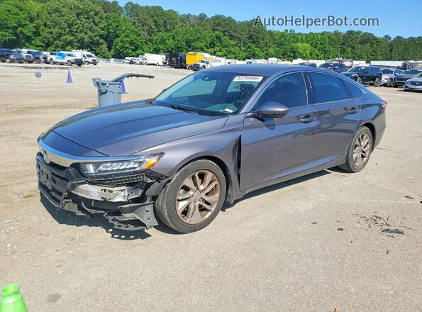 1HGCV1F11JA086386 2018 HONDA ACCORD Серый Передняя левая четверть