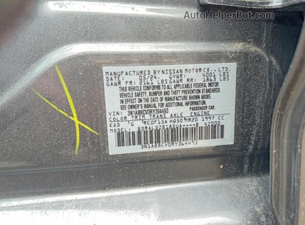 3N1AB8CV0RY364493 2024 NISSAN SENTRA Gray Widok wnętrza z tyłu