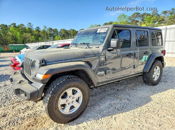 1C4HJXDG8KW598063 2019 JEEP WRANGLER Gray Առջևի ձախ երեք քառորդ տեսարան