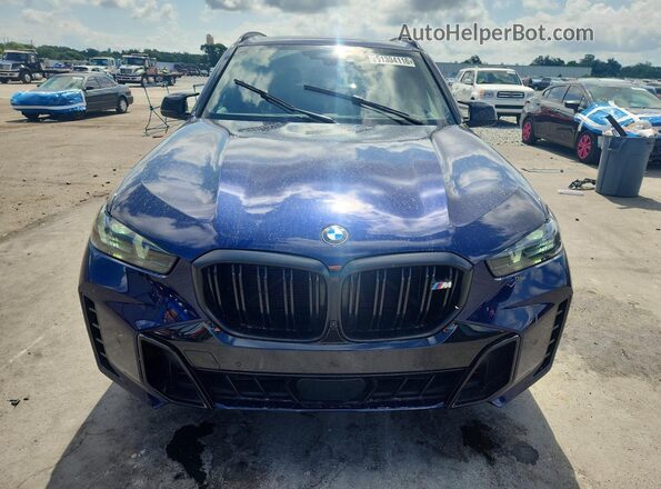 5UX33EU03R9T09335 2024 BMW X5 Синий Вид сзади