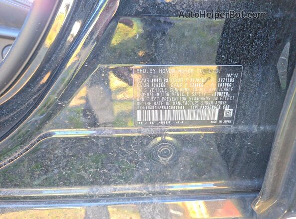 JH4KC1F55JC000504 2018 ACURA RLX Черный Вид задней части салона