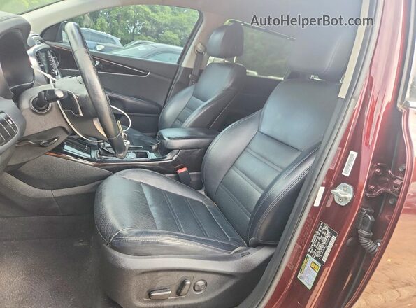 5XYPH4A17HG211823 2017 KIA SORENTO Бордовый Вид панели приборов