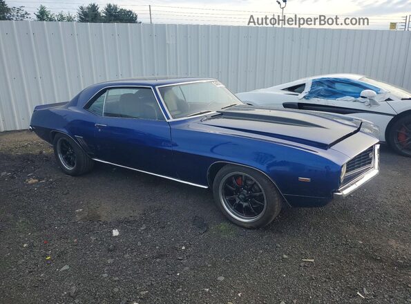 123379N552517 1969 CHEVROLET CAMARO Blue Delantero derecho