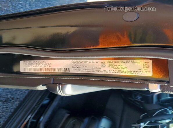 1C4RJHBG8PC562895 2023 JEEP GRAND Black VIN sticker view