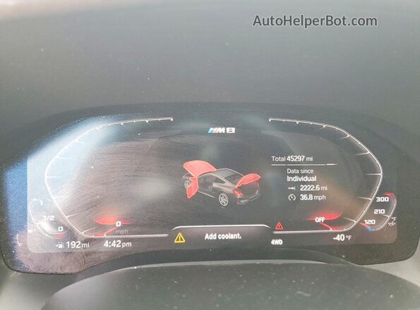 WBSAE0C08LCD86067 2020 BMW M8 Синий Вид задних сидений