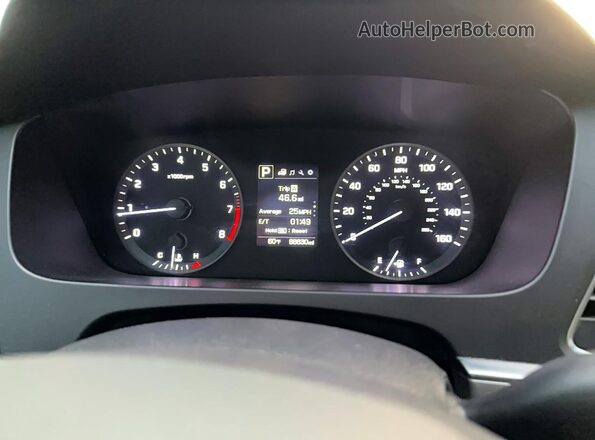 5NPE34AF2HH487725 2017 HYUNDAI SONATA Белый Вид щитка приборов