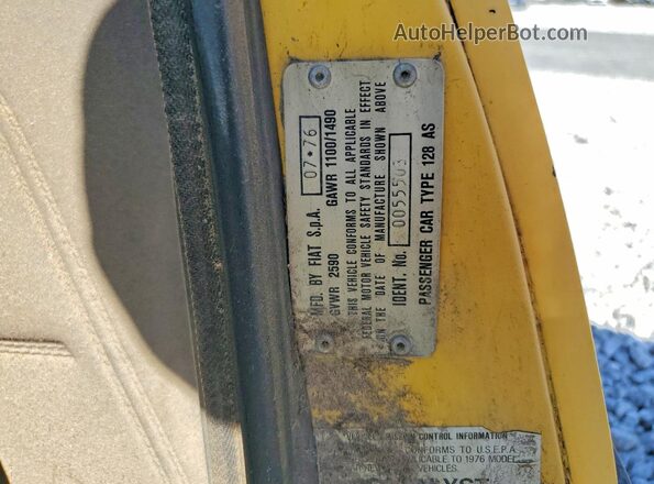 128AS0055503 1976 FIAT UK Yellow Engine compartment view