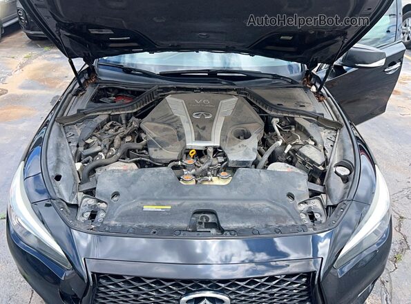 JN1EV7AP5JM354296 2018 INFINITI Q50 Черный Вид панели приборов