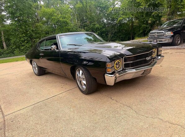 136371B182449 1971 CHEVROLET CHEVELLE Black Front left