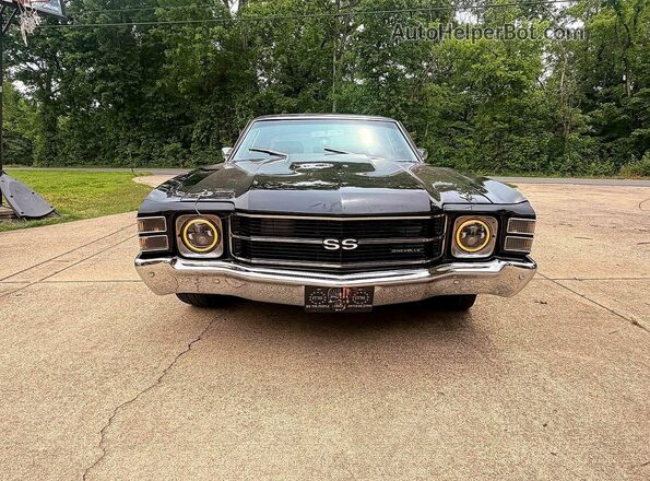 136371B182449 1971 CHEVROLET CHEVELLE Black Rear interior view