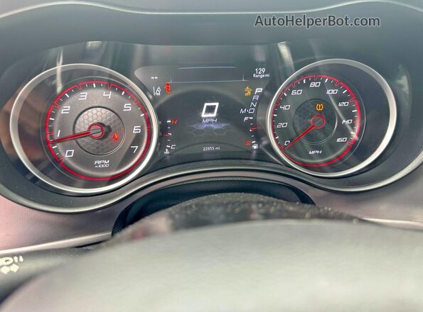 2C3CDXCT4PH504920 2023 DODGE CHARGER Maroon Instrument cluster view