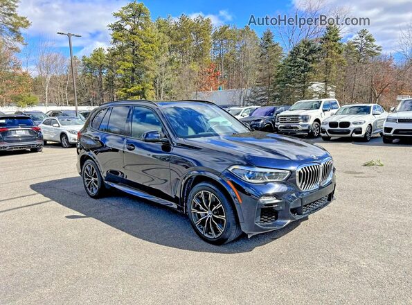 5UXJU2C51KLN64669 2019 BMW X5 Синий Передняя левая четверть